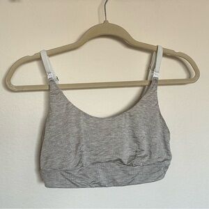 Bodily Gray Ribbed ‘The Everything’ Bralette’ Convertible Maternity Nursing Bra